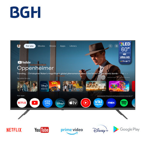 Smart Tv Bgh 60 Qled 4k Google Tv B6026us7g