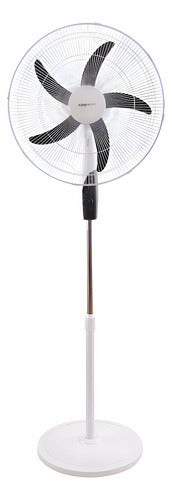 Ventilador De Pie Kanjihome Kjh-fh1212 Plástico 160cm 95w. - 50.8 Cm - Blanco - Negro - Plástico - 5
