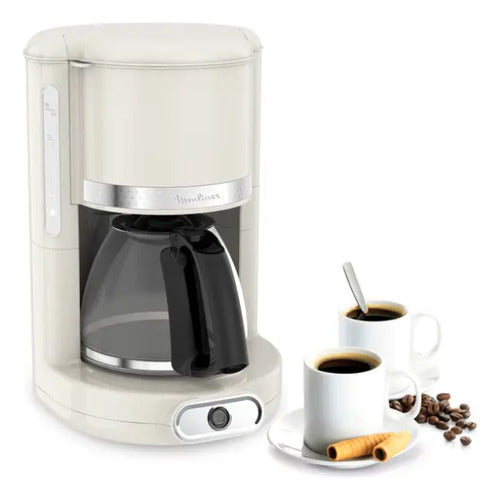 Cafetera De Filtro Moulinex Soleil Fg381a10 1,25l Color Marfil Blanco