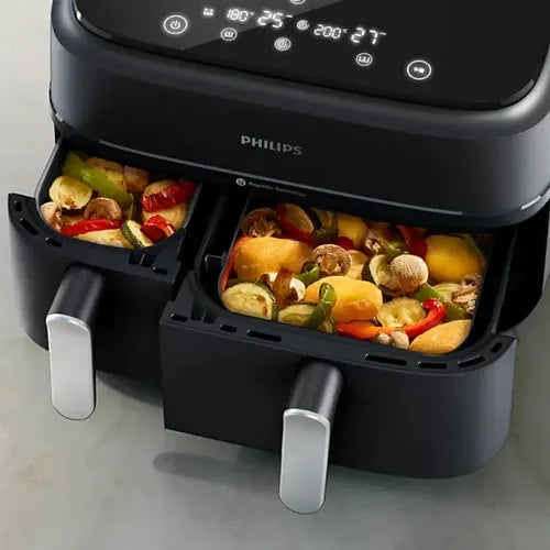 Freidora De Aire Philips Canasta Doble 9 Litros Phna35100 Negro