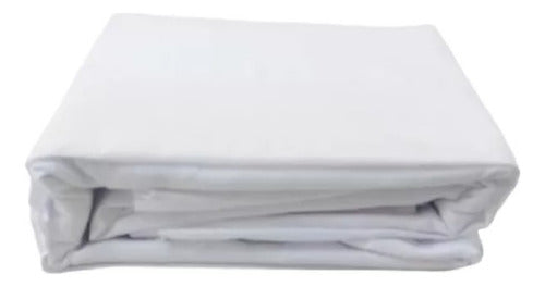 Juego Sabanas Twin Fp Home Premium 300 Hilos Blancas Blanco Liso