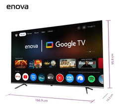 Smart Tv Led Enova 75 Te75ug12tdf 4k Uhd Frameless Google Tv
