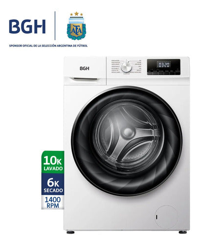 Lavasecarropas Carga Frontal Bgh Bwdn10w25ar Inverter 10kg Blanco