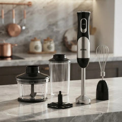 Mixer Licuadora Mano Atma Lmat21123in Vaso Batidor Chopper Negro