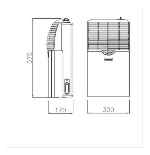 Calefactor Convector Longvie Eca2 2200 Kcal Premium Color Tiza