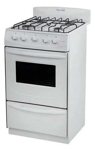 Cocina A Gas Escorial Candor S2 Color Blanco Gas Natural Blanco