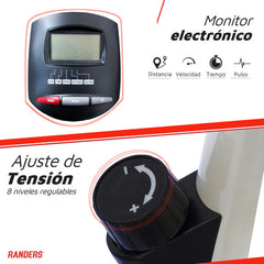 Cinta Caminadora Randers Arg-051 Magnética Monitor Elec. Color Gris/negro