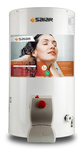 Termotanque Multi Gas De Colgar 50 Litros Saiar Rheem Tcg050 Color Blanco