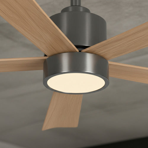 Ventilador De Techo Con Luz Liliana Vthm935r 1.35 M 50 Gris Oscuro Marrón Madera 5