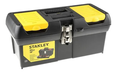 Caja De Herramientas Stanley 16  Series 2000 De Plástico 20.6cm X 40.3cm X 18.1cm Negra Y Amarilla Negro/amarillo