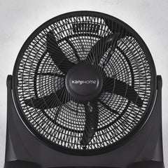 Ventilador De Piso Turbo Kanji Kjh-fh1405 Con 5 Palas 35.56 Cm 50 Negro Negro Plástico 5