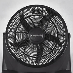 Ventilador De Piso Turbo Kanji Kjh-fh1405 Con 5 Palas 35.56 Cm 50 Negro Plástico 5
