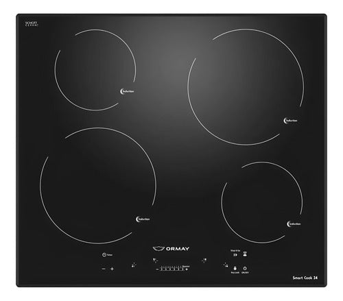 Anafe Empotrar Ormay Smart Cook I4 Placa Induccion 4 Focos Negro