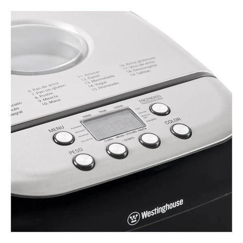 Maquina Fabrica De Pan 19 Programas Westinghouse Wh-bmss001 Negro