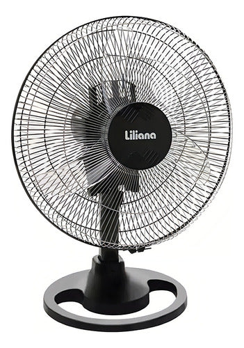 Ventilador De Mesa Liliana Vsoc16 Negro Con 3 Palas Color Transparente De Plástico, 16  De Diámetro 220 v