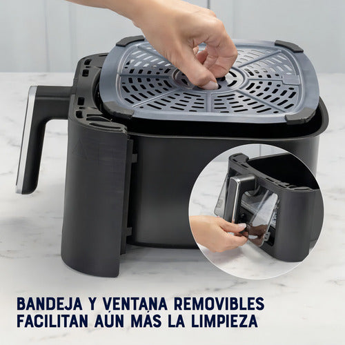 Freidora De Aire Digital Oster Ckstaf40wddf 4l Color Negro Negro