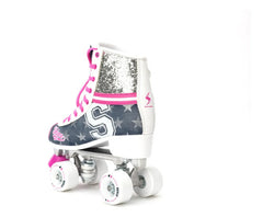 Patines Stark Shine Artísticos Bota Extensibles 31 Al 34 31-34 54 Mm Azul Acero