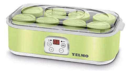 Yogurtera Yelmo Yg1708 Verde Fábrica De Yogur 1,4l 8 Jarras Verde Claro