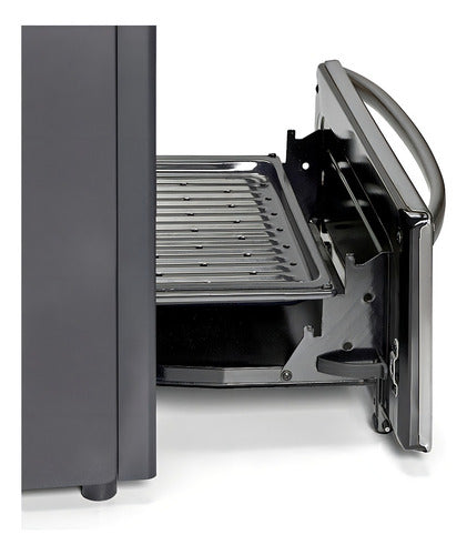 Cocina A Gas Longvie 21501gt 56cm Inox Grill Eléctrico Color Grafito