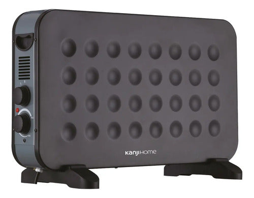 Calefactor Eléctrico Convector Con Termostato 2000w Color Negro Kanji-home Kjh-ch121
