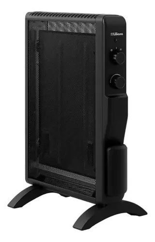 Panel Radiante De Mica Liliana Negra Cm705 1600w Mecanica Negro