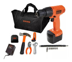 Kit De Taladro Atornillador Inalambrico Black Decker Cd121ka Naranja Claro 50