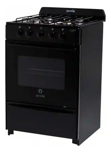 Cocina A Gas Natural Escorial Master Black Valvula Seguridad Negro