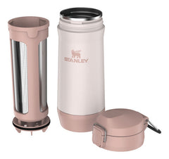 Yerbera Stanley Con Despolvillador De Yerba Mate 500gr Rosa Rose Quartz
