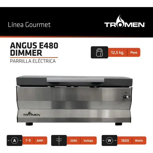 Parrilla Tromen Angus E480 Con Dimmer Color Gris