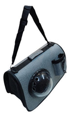 Bolso Para Mascotas Capsula Transportadora Burbuja Plastica - Gris