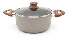 Bateria Set 5 Piezas Carol Cacerolas Sarten Aluminio Beige