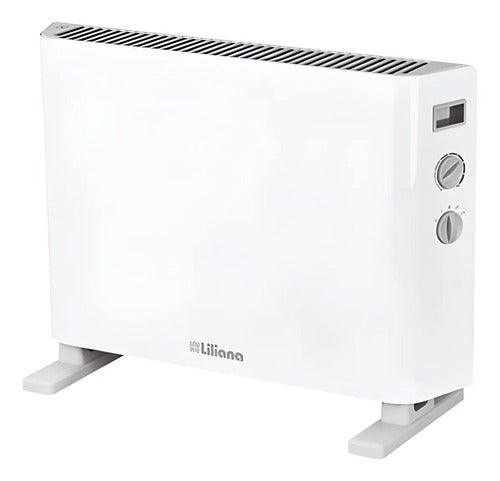 Calefactor Electrico Liliana Cfm20 Silverwhite Termostato Blanco