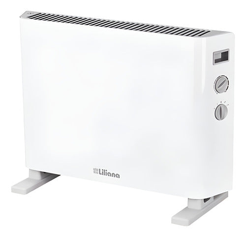 Calefactor Electrico Liliana Cfm20 Silverwhite Termostato Blanco
