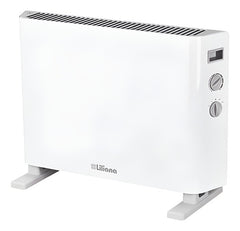 Calefactor Electrico Liliana Cfm20 Silverwhite Termostato Blanco