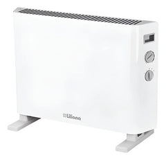 Calefactor Electrico Liliana Cfm20 Silverwhite Termostato Blanco