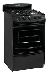 Cocina Escorial Candor S2 Black Color Negro Con Puerta Con Visor Gas Envasado
