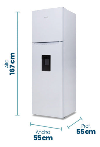 Heladera Con Freezer Con Dispenser No Frost 281l Blanca- Phnt267bd2 Blanco