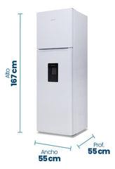 Heladera Con Freezer Con Dispenser No Frost 281l Blanca- Phnt267bd2 Blanco