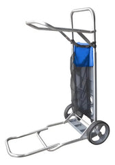 Carrito Playa Portatil Plegable Extensible Con Red Botafogo  Gris