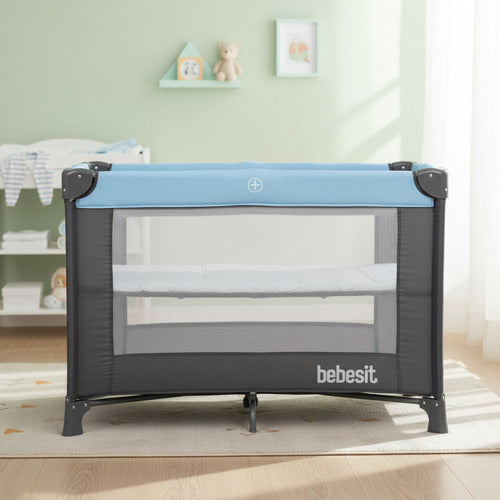 Practicuna Corralito Plegable Transportable Bebesit 2105-ad Celeste Lisa