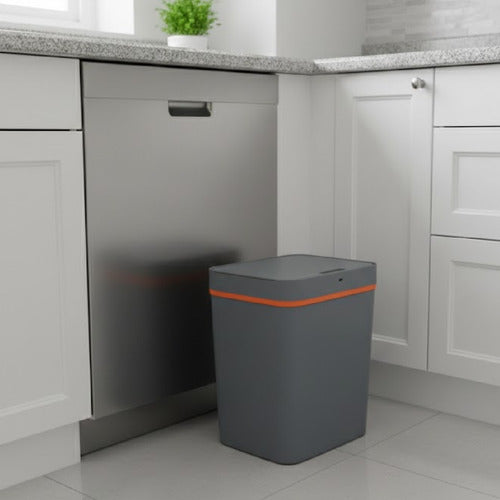 Cesto De Basura Con Sensor Inteligente Vivendi 51303 De 15l Gris
