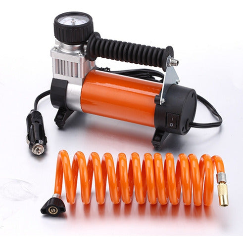 Compresor De Aire Portatil Daewoo Dw55-p Maletin Kit 12v Cts Naranja/negro/gris Monofásica