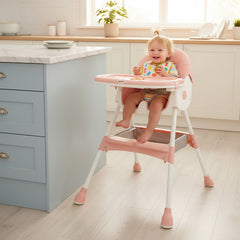 Silla De Comer Reclinable 3 En 1 Bebesit 6651-b Rosa H:15kg Rosa
