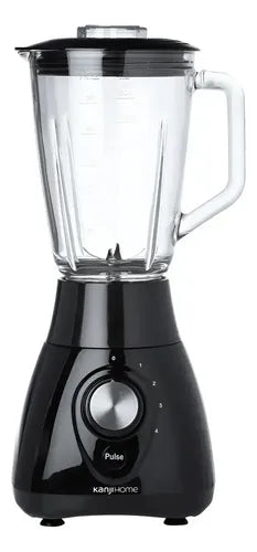 Licuadora Con Jarra De Vidrio 1,5 L 4 Velocidades Kanjihome Color Negro