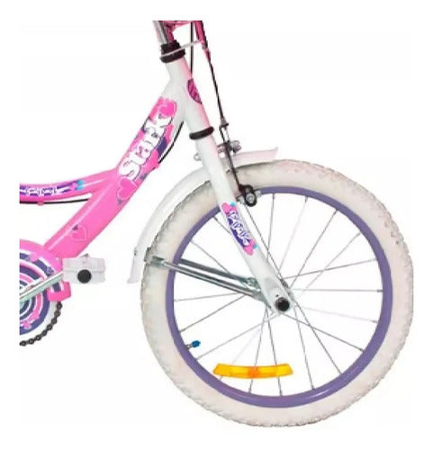 Bicicleta  Stark Dama Flores Rodado 16 6095 Tio Musa Rosa/blanco