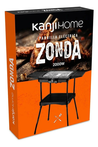 Parrilla Electrica Kanji Zonda De 2000w Desmontable Inox Negro