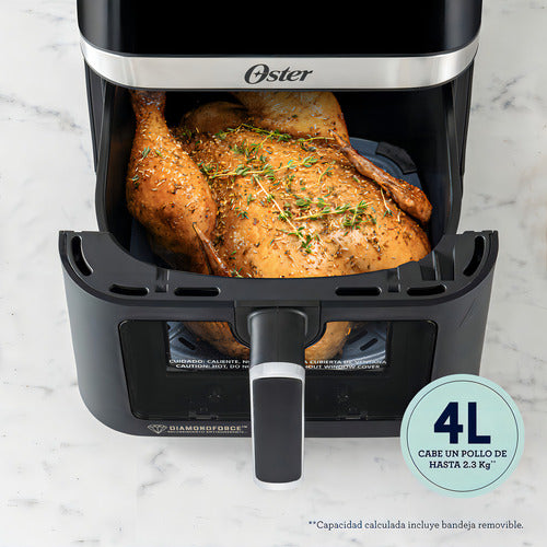 Freidora De Aire Digital Oster Ckstaf40wddf 4l Color Negro Negro