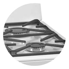 Cocina A Gas Longvie 13231bf 56cm Blanca Cajón Parrilla Blanco