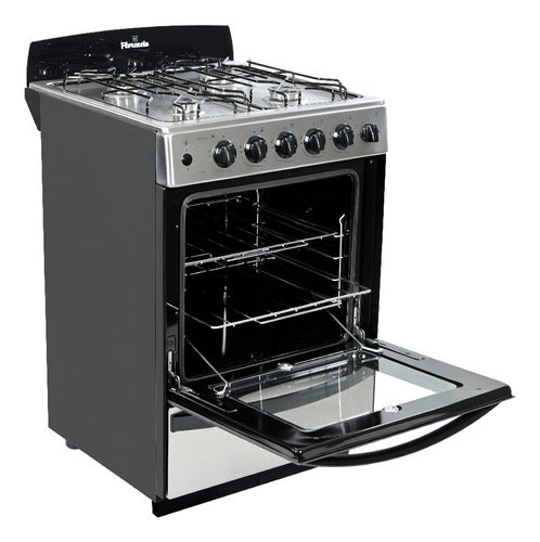 Cocina Multigas Florencia 5538 Acero De 4 Hornallas Clase A Color Acero Inoxidable