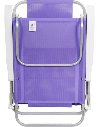 Reposera De 6 Posiciones Bel Sunny Aluminio Pvc Lila Violeta